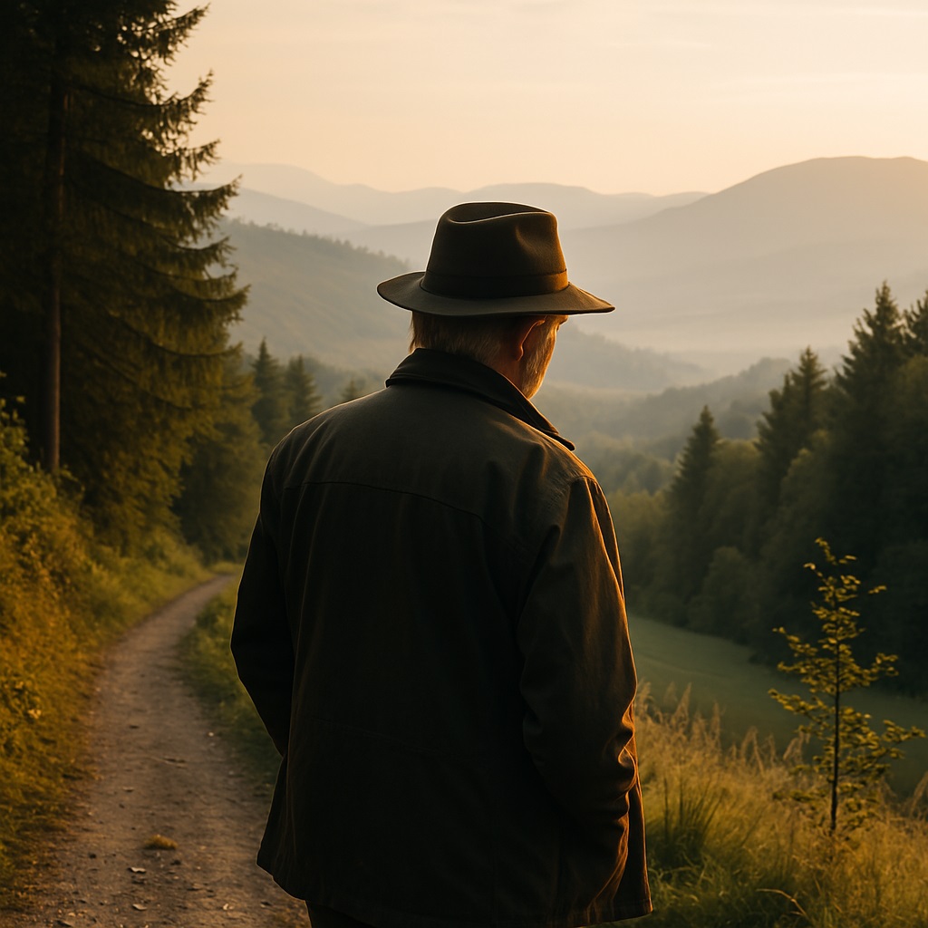 Le Magnétiseur-Guérisseur admirant les beautés de la montagne